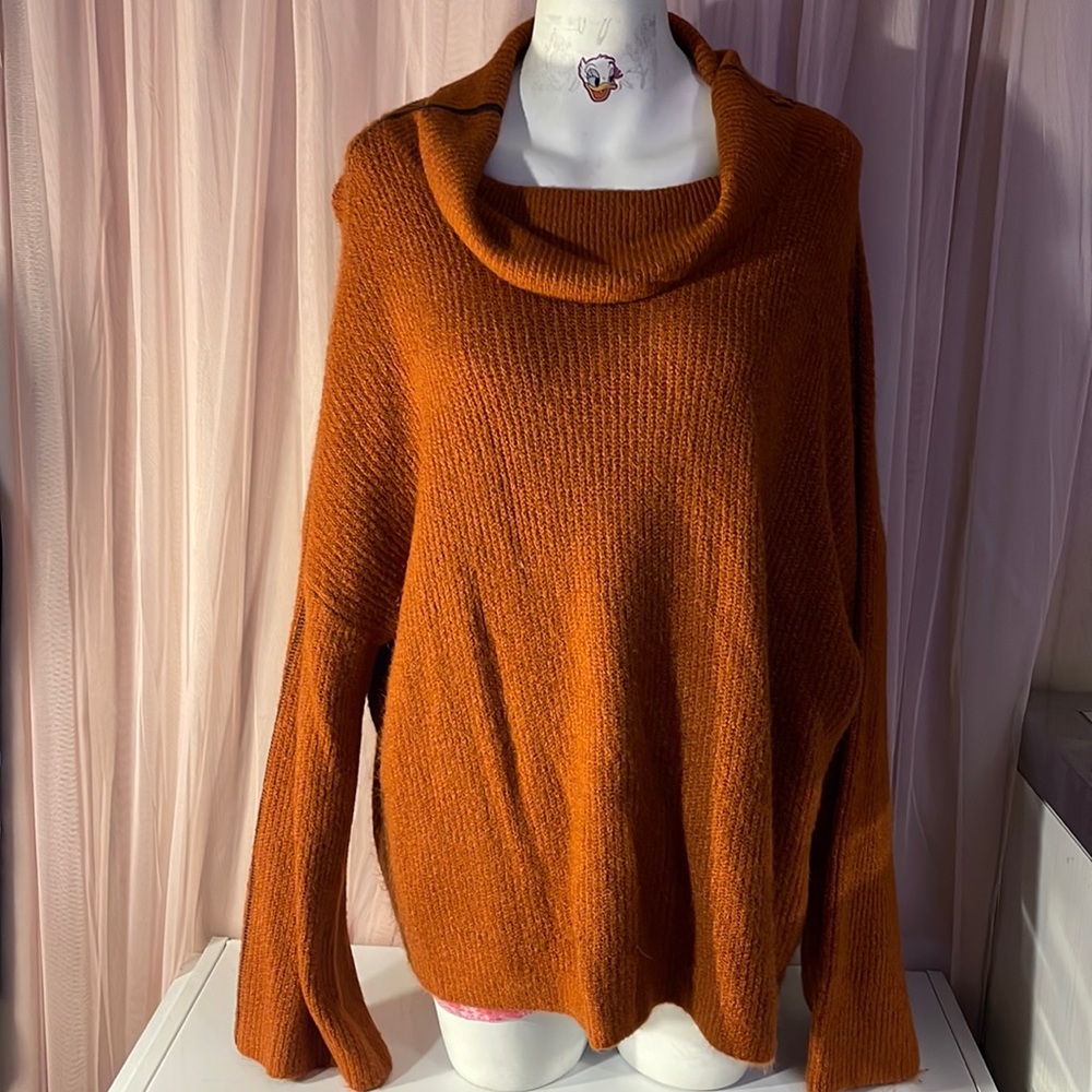 Bell Sleeve Burnt Orange Sweater